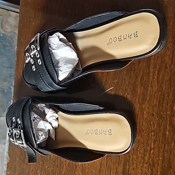 Black buckle flats NWT - Picture 3 of 3